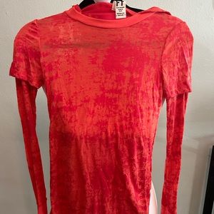 Free people hoodie long sleeve tee